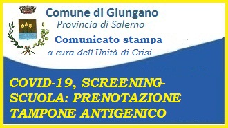 COMUNICATO STAMPA a cura dell'Unità di Crisi