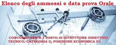 AVVISO PUBBLICO - ELENCO DEGLI AMMESSI E DATA PROVA ORALE